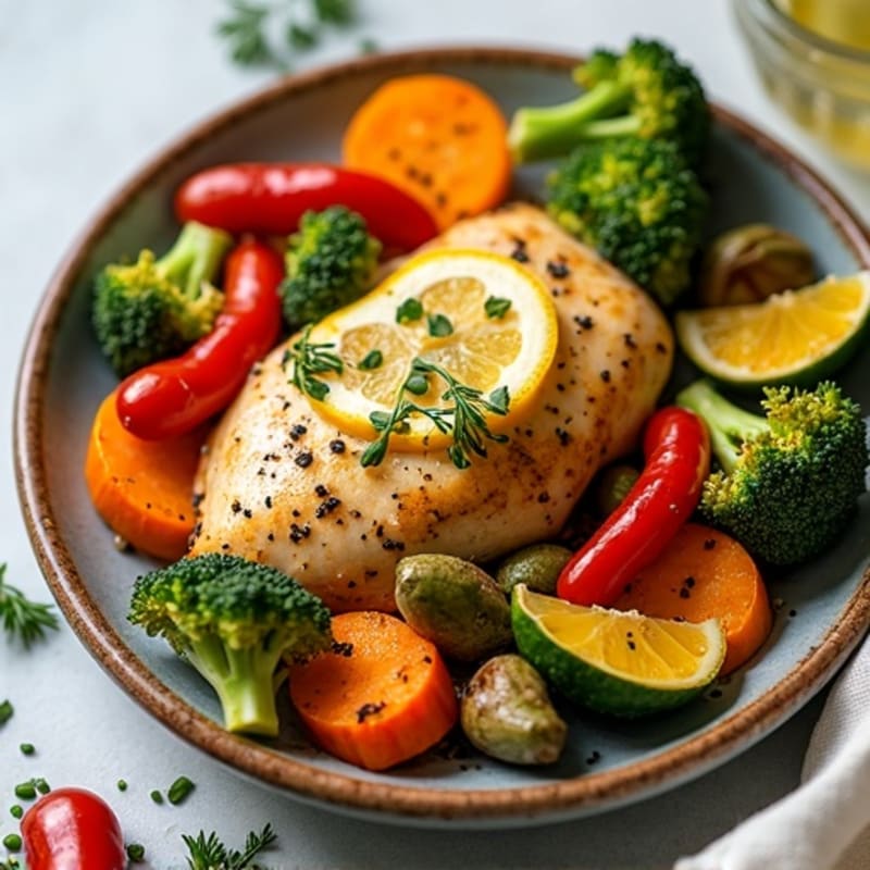 Sheet Pan Lemon Herb Chicken and Roasted Vegetables