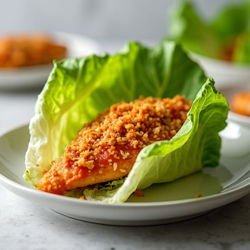 Crispy Buffalo Chicken Lettuce Wrap