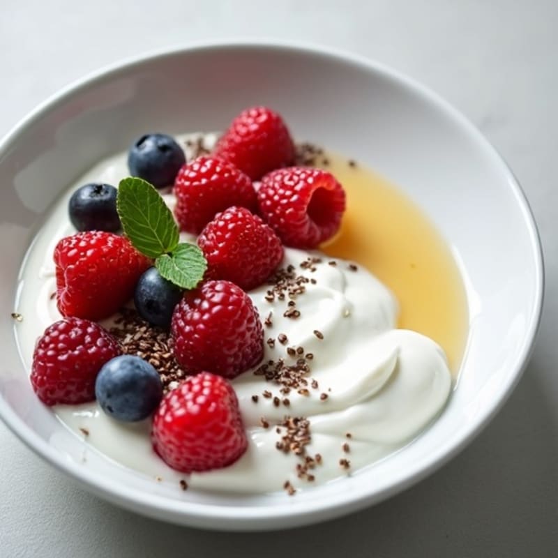 Silky Protein Yogurt with Fresh Berries