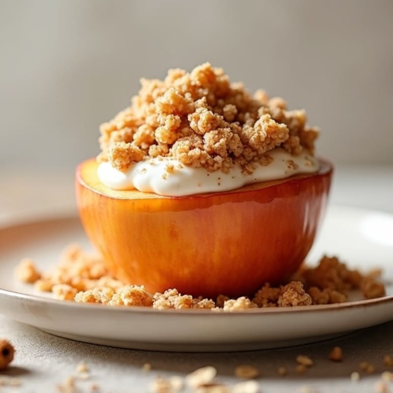 Baked Cinnamon Apple with Crispy Oat Topping
