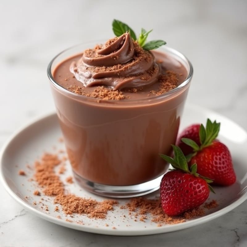 Silky Chocolate Protein Pudding with Greek Yogurt