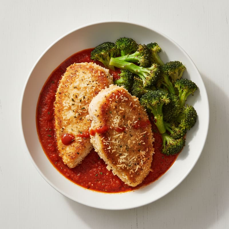 Crispy Parmesan Chicken with Zesty Marinara