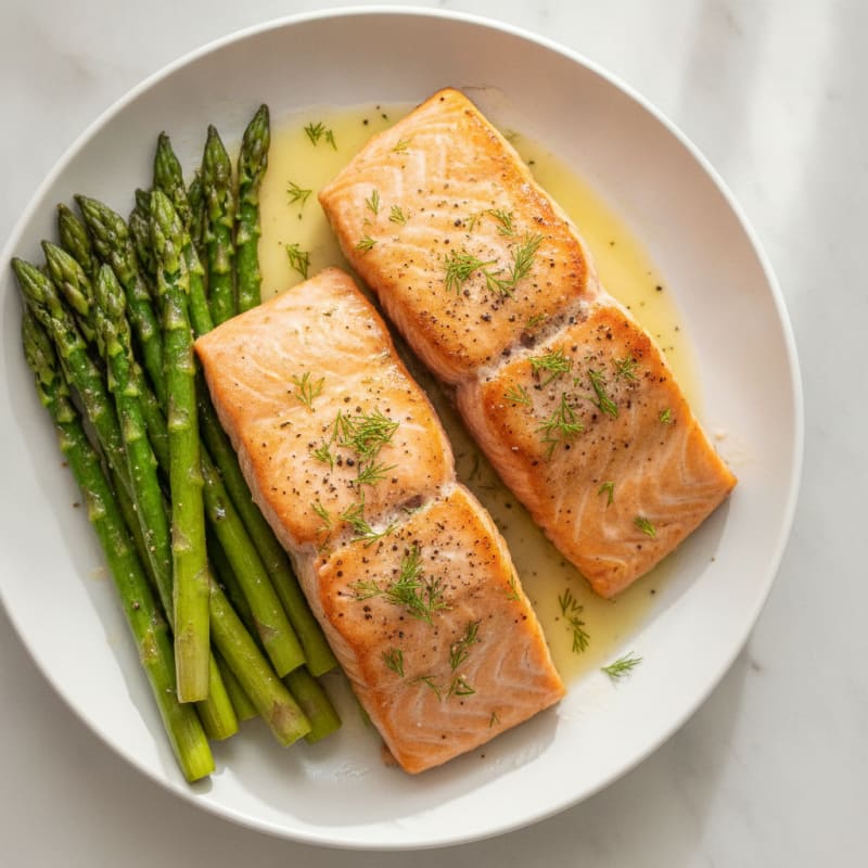 Lemon Herb Salmon with Roasted Asparagus