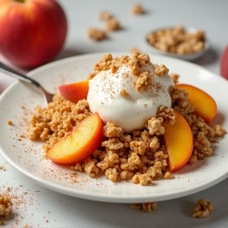Fresh Peach Oatmeal Crumble