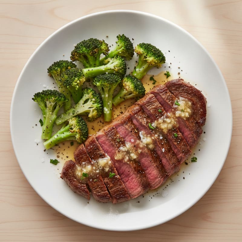 Pan-Seared Sirloin with Garlic Butter