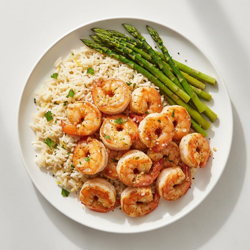 Garlic Butter Shrimp with Lemon Rice