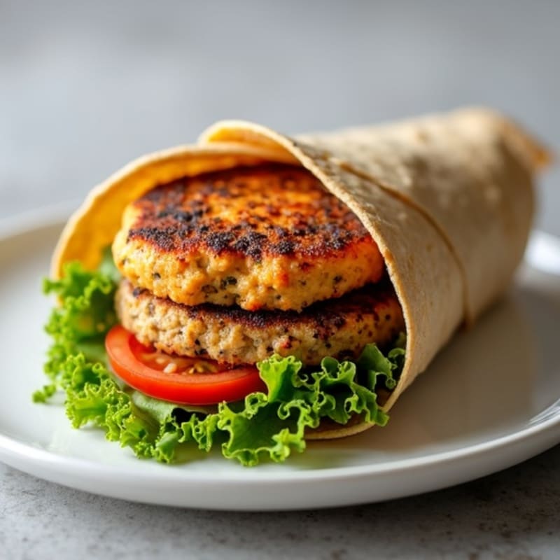Crispy Veggie Burger Wraps