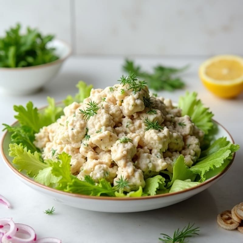 Creamy Tuna Salad with Fresh Herbs and Crunchy Celery