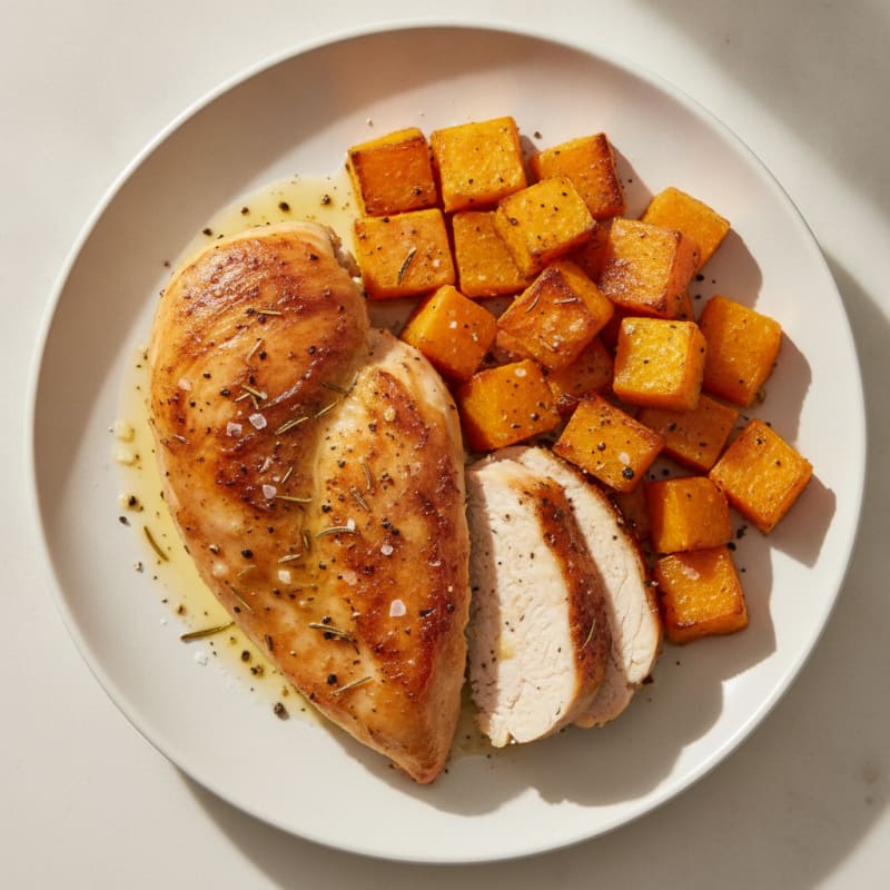 Roasted Chicken Breast with Butternut Squash