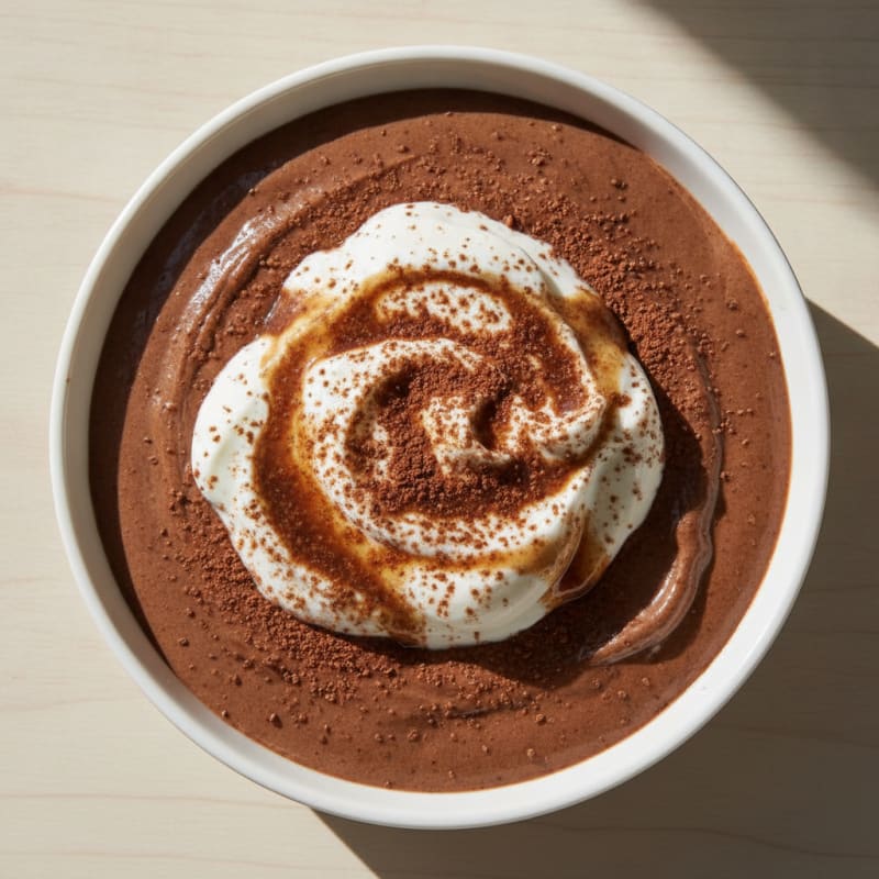Silky Chocolate Protein Pudding with Greek Yogurt