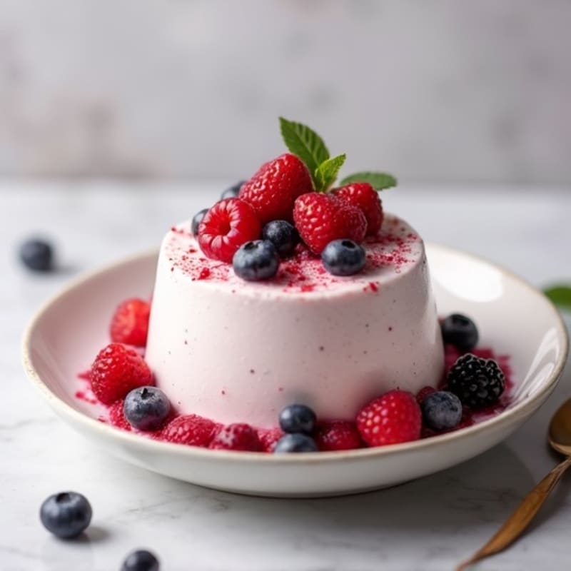 Silky Greek Yogurt Protein Mousse with Mixed Berries