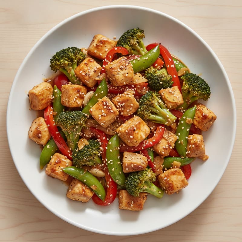 Sesame Chicken Stir-Fry with Mixed Vegetables