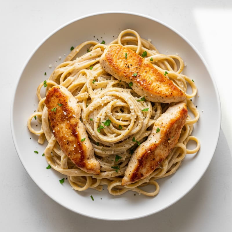 Garlic Parmesan Chicken Alfredo Pasta