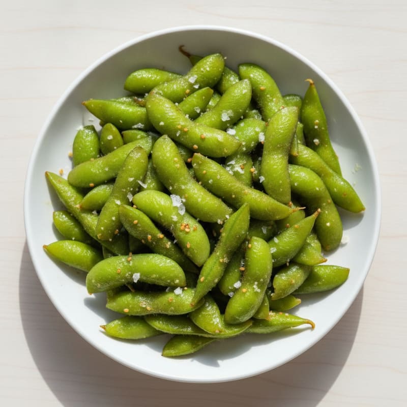 Steamed Edamame with Sea Salt