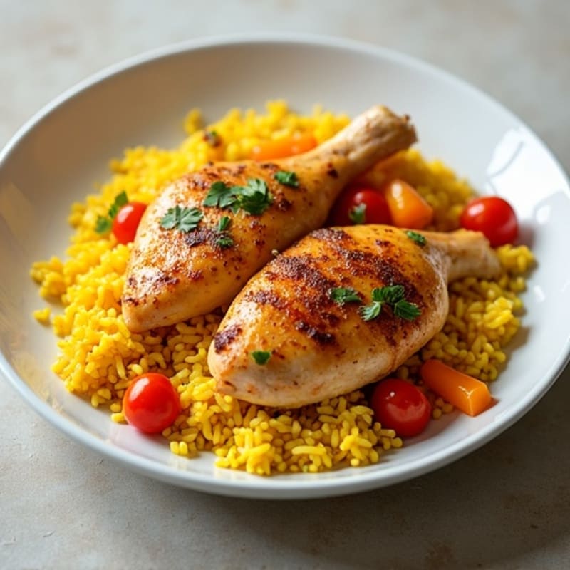 Saffron-Spiced Chicken and Yellow Rice Skillet