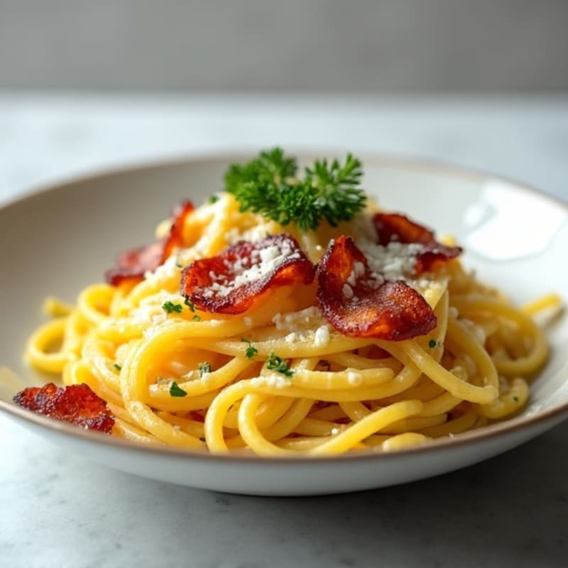 Creamy Turkey Bacon Spaghetti Squash Carbonara