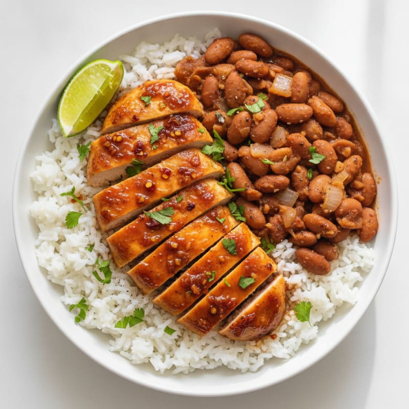 Honey-Chipotle Chicken Bowl with Charro Beans