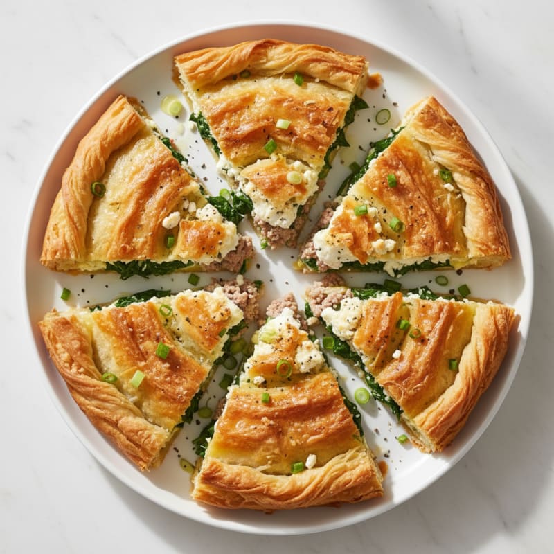 Crispy Spinach and Feta Phyllo Pie