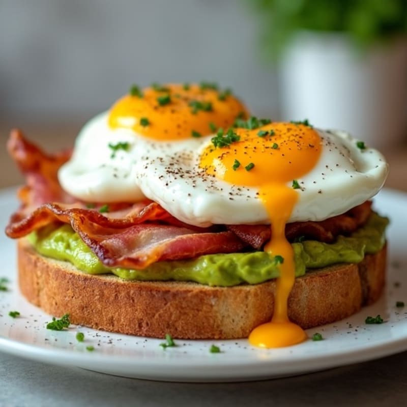 Crispy Sourdough with Creamy Avocado and Poached Eggs