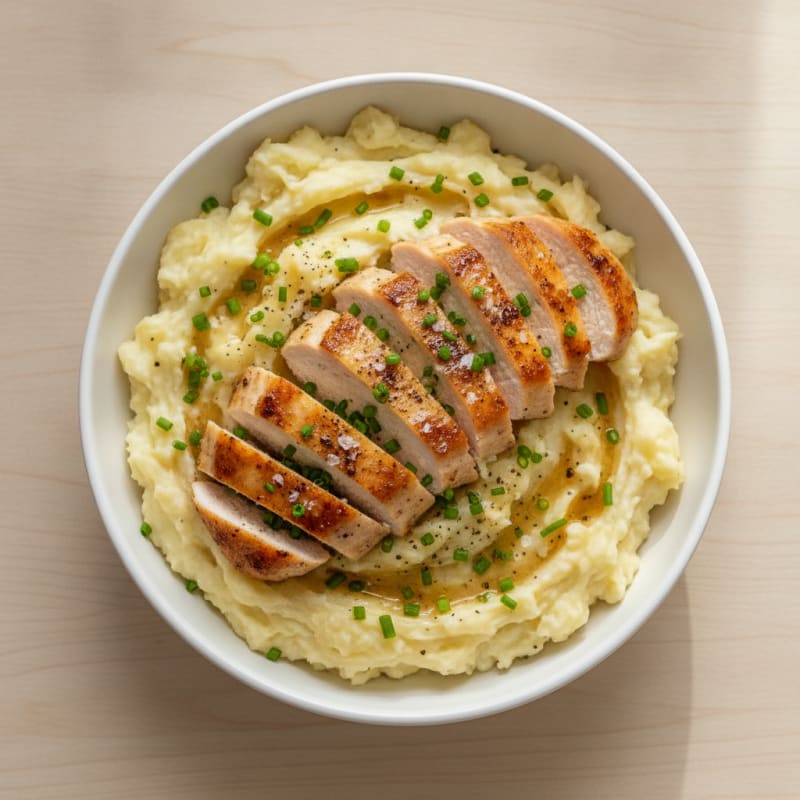 High-Protein Buttery Garlic Mashed Potato Bowl