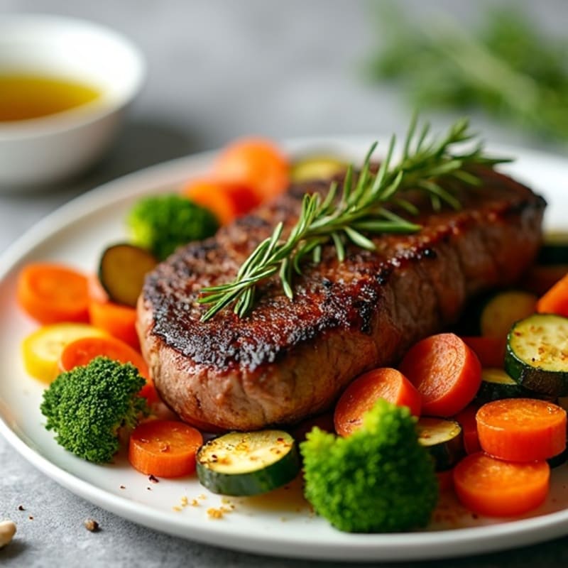 Herb-Roasted Angus Beef with Roasted Vegetables