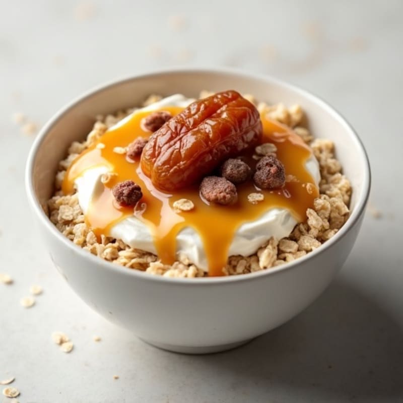 Creamy Salted Caramel Greek Yogurt Oats