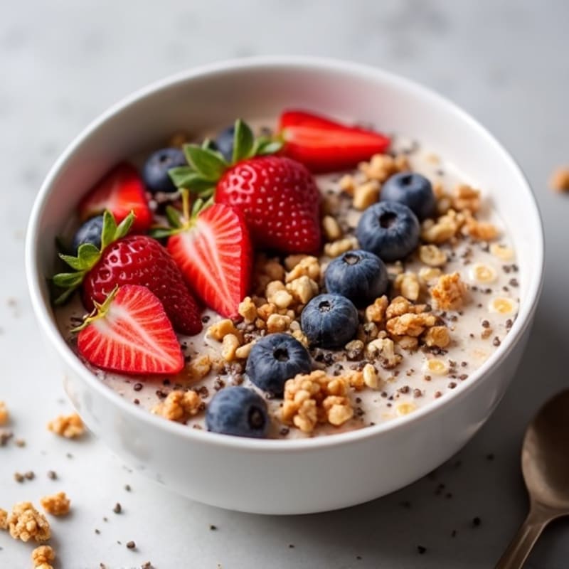Creamy Berry Nut Protein Oats