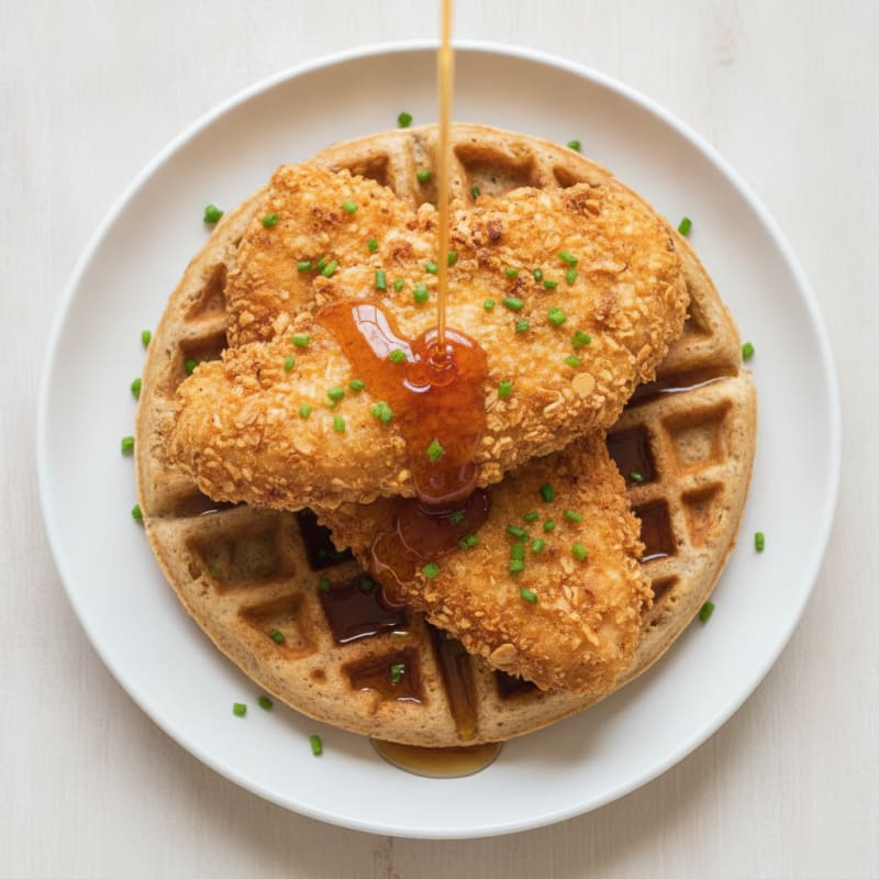 Golden Chicken and Waffles
