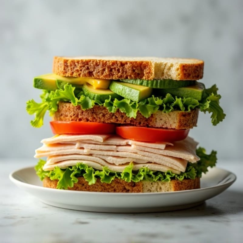 Stacked Turkey Club with Fresh Avocado