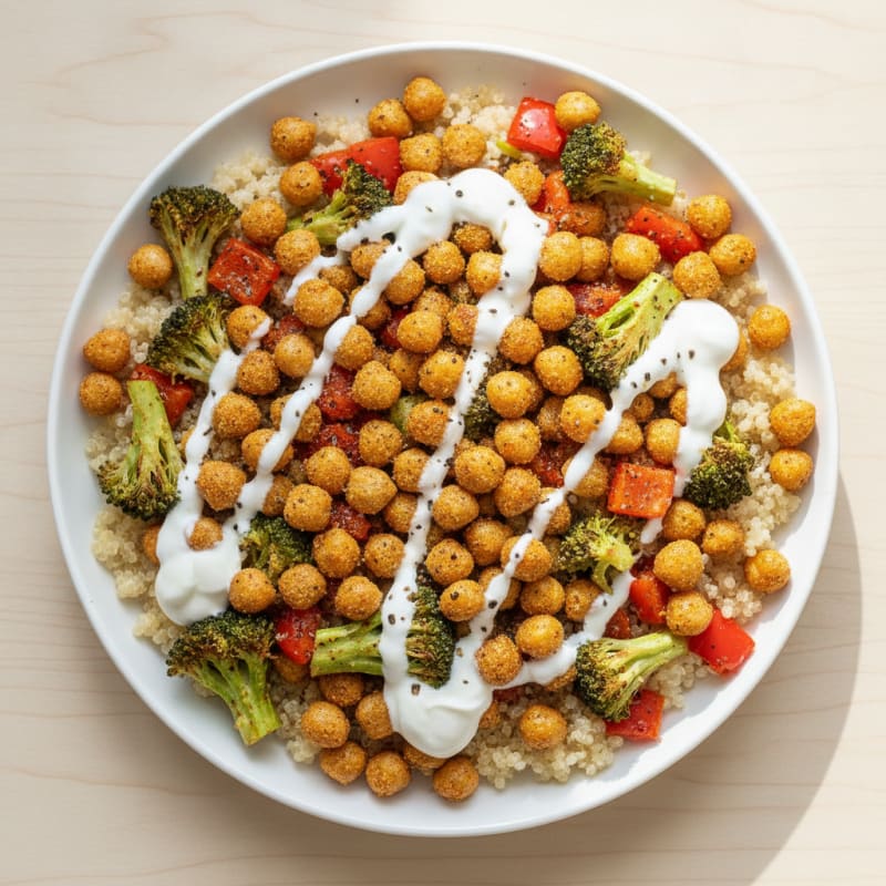 Roasted Vegetable and Chickpea Bowl