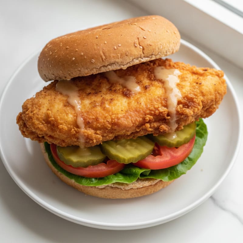 Buttermilk Fried Chicken Sandwich with Pickles