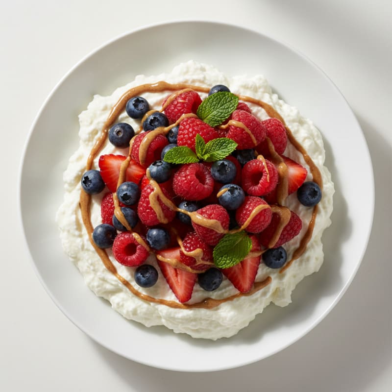 Silky Greek Yogurt Protein Mousse with Berries