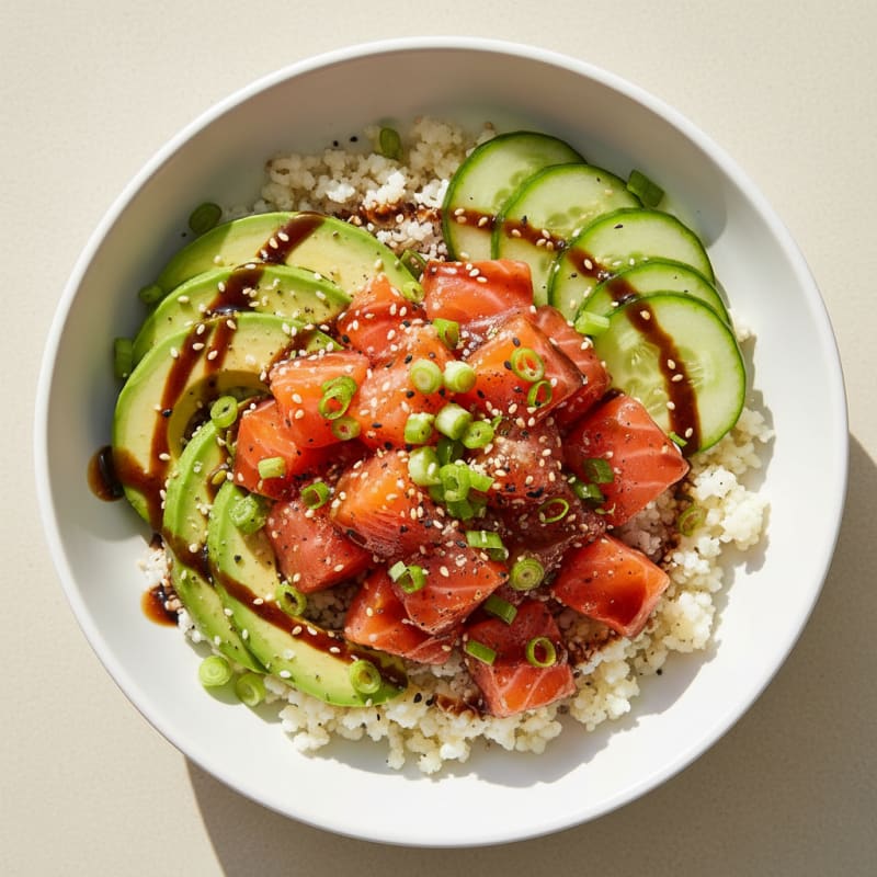 Salmon Poke Bowl with Avocado