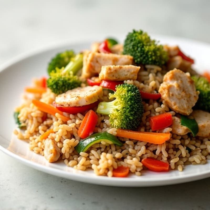 Chicken and Veggie Brown Rice Stir-Fry
