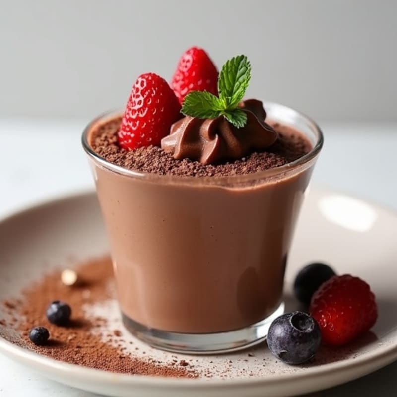 Chocolate Protein Mousse with Chia Seeds