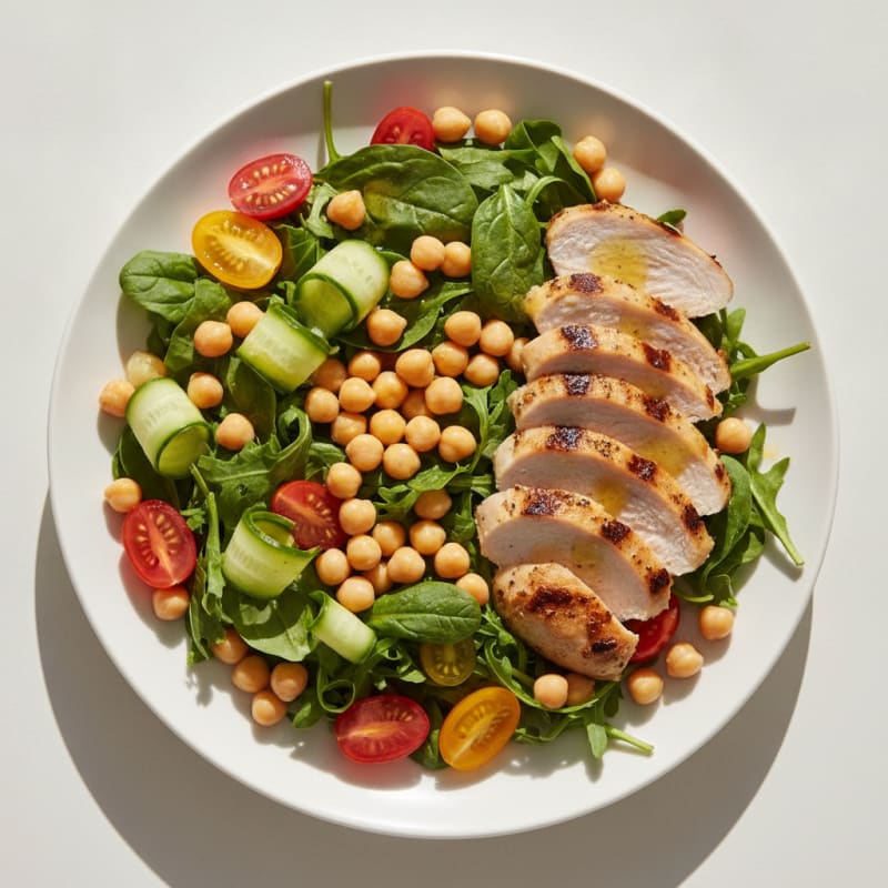 Grilled Turkey Breast Salad with Chickpeas