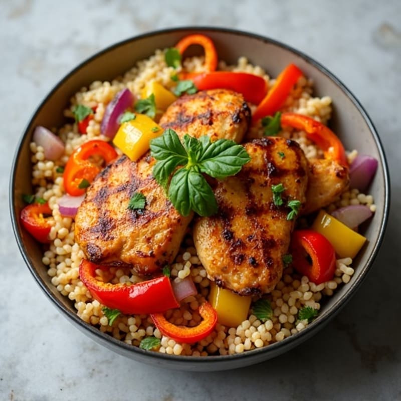Sizzling Sheet Pan Chicken Fajita Bowl