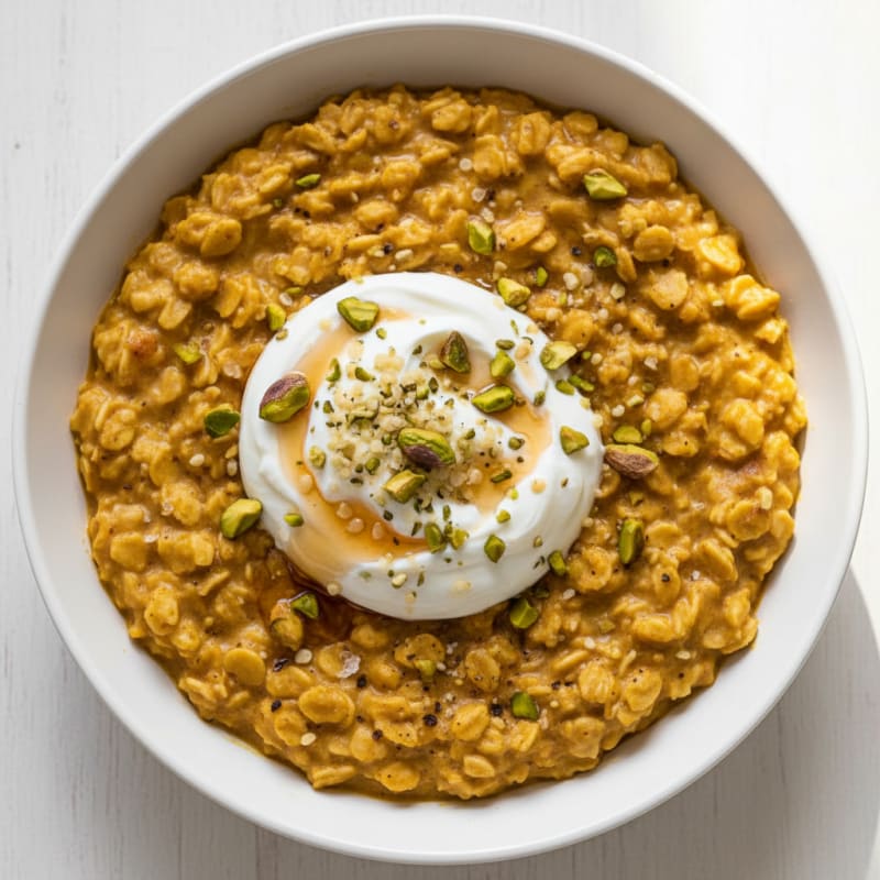 Creamy Golden Spiced Oat Porridge