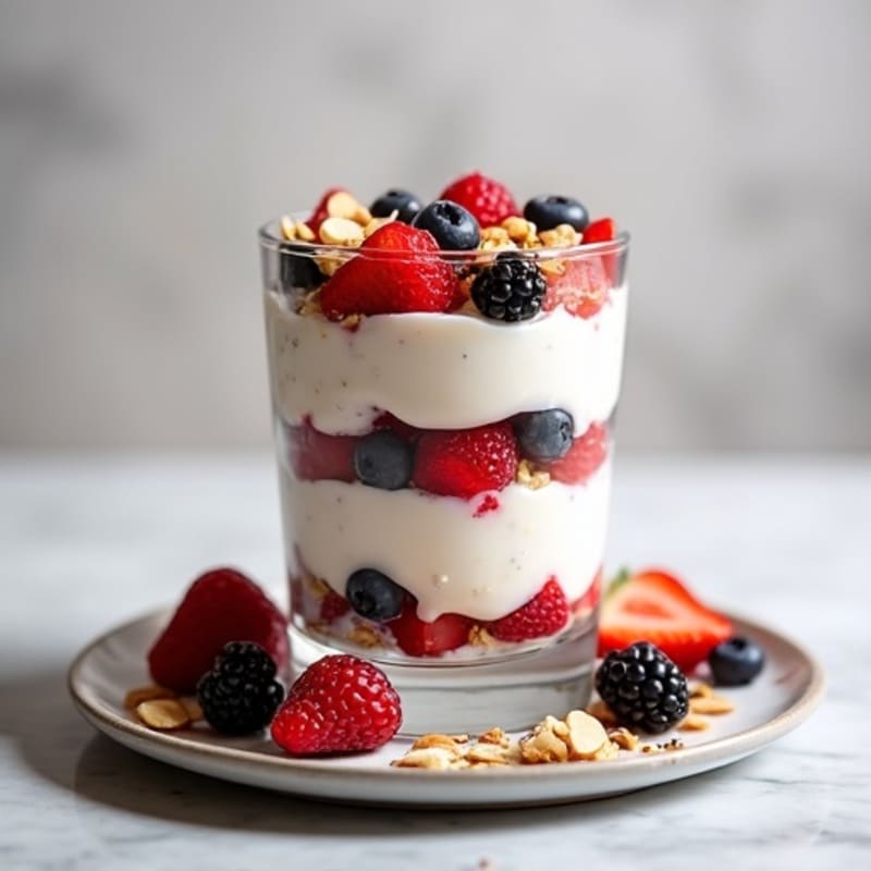 Creamy Greek Yogurt Protein Parfait with Mixed Berries