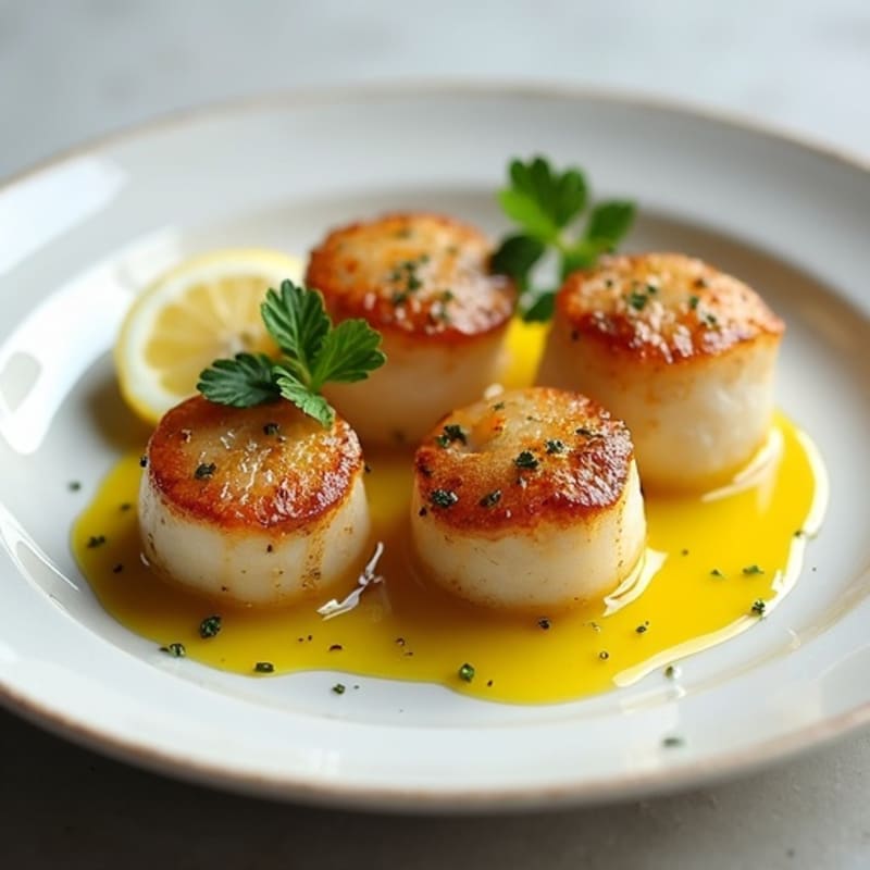 Pan-Seared Scallops with Garlic-Herb Butter Sauce