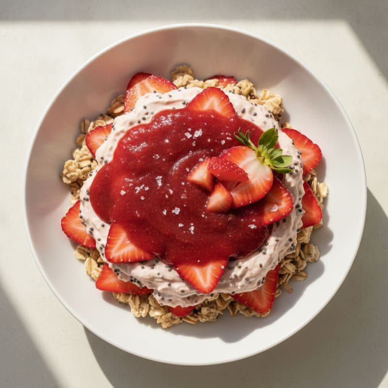 Strawberry Shortcake Overnight Oats