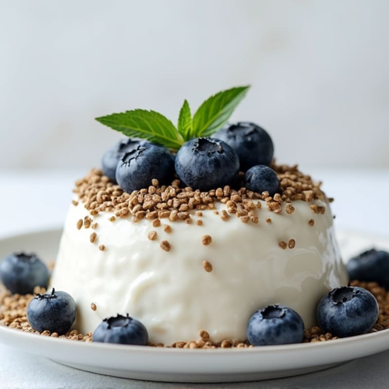 Greek Yogurt with Hemp Seeds and Blueberries