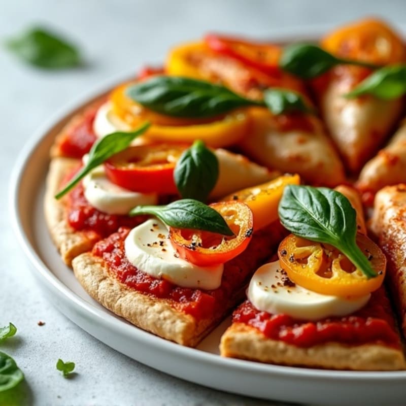 Sheet Pan Chicken Pizza with Roasted Vegetables