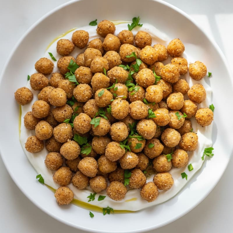 Garlic Herb Roasted Chickpeas