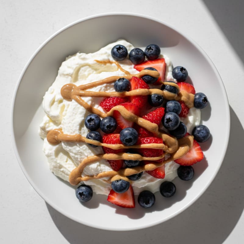 Creamy Greek Yogurt Protein Bowl with Almond Butter and Berries