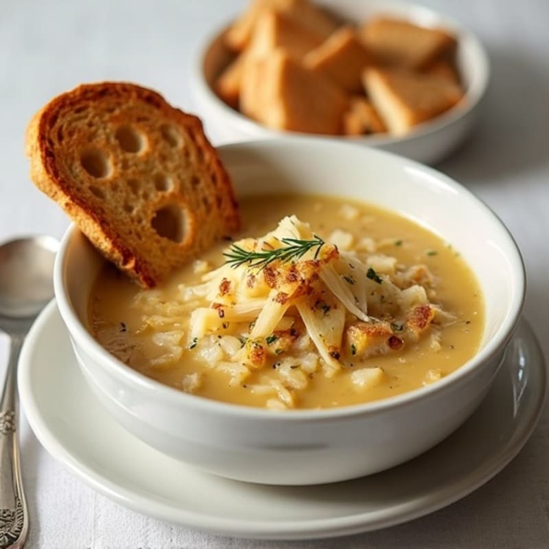 Lightened-Up French Onion Soup with Gruyere Toasts