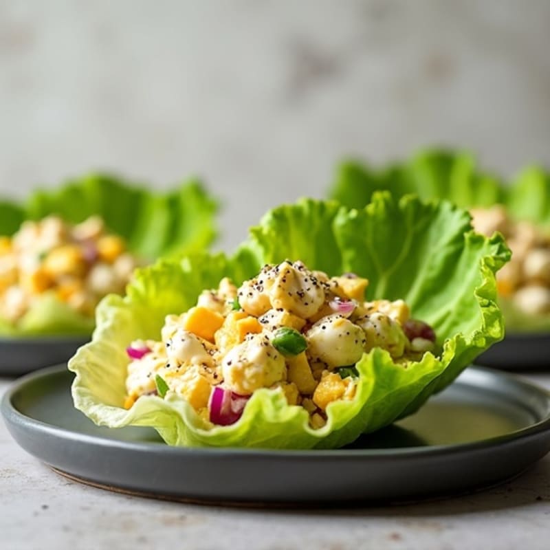 Creamy Greek Yogurt Egg Salad Lettuce Wrap