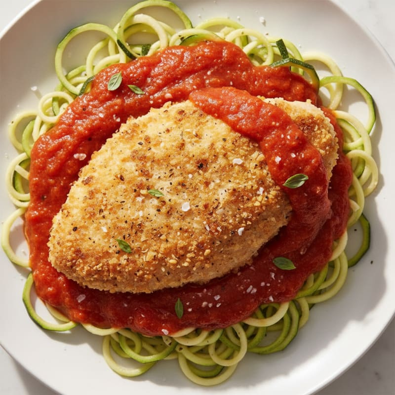 Parmesan-Crusted Chicken with Marinara