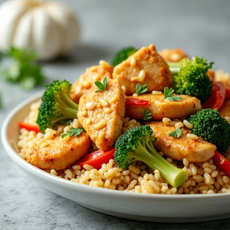 Cauliflower Rice Chicken Stir-Fry