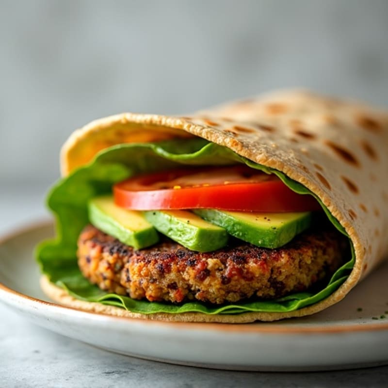 Loaded Veggie Burger Wrap